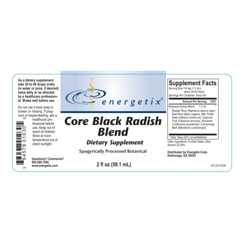 Core Black Radish Blend Label