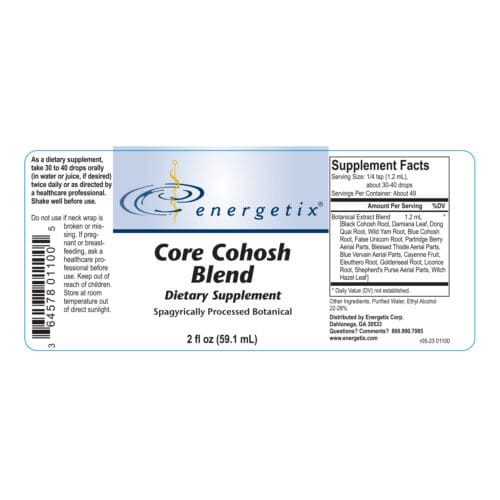 Core Cohosh Blend Label