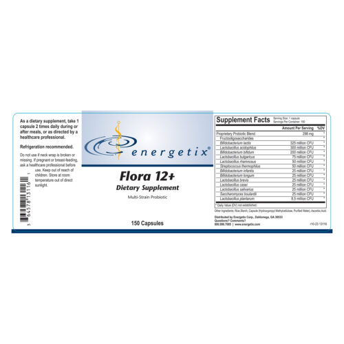 Flora 12+ 150 Cap Label