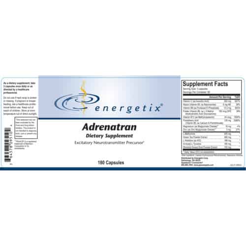 Adrenatran 180 Cap Label