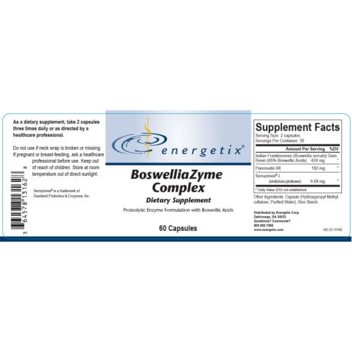 BoswelliaZyme Complex 60 Cap Label