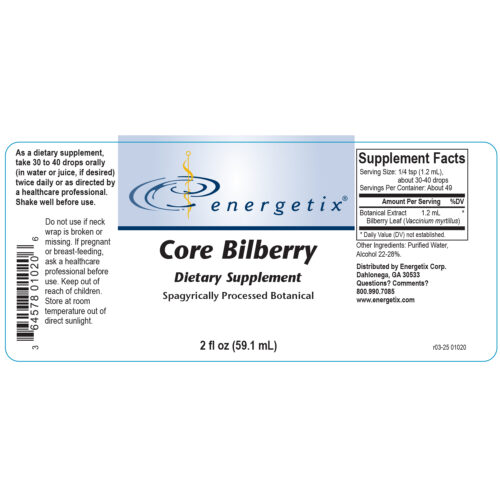 Core Bilberry Label