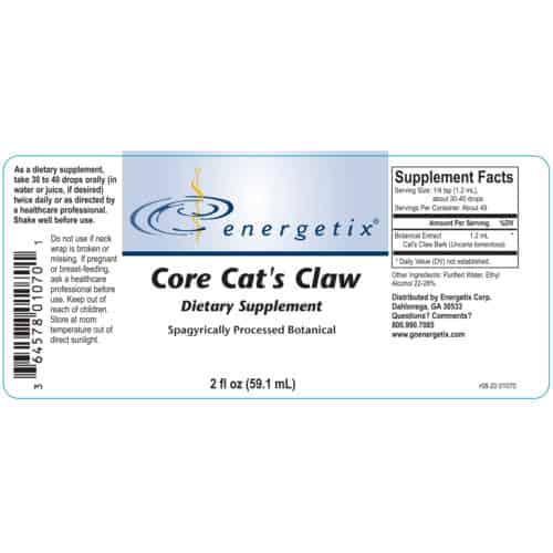 Core Cat's Claw Label