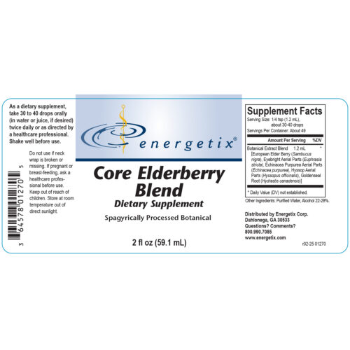 Core Elderberry Blend Label