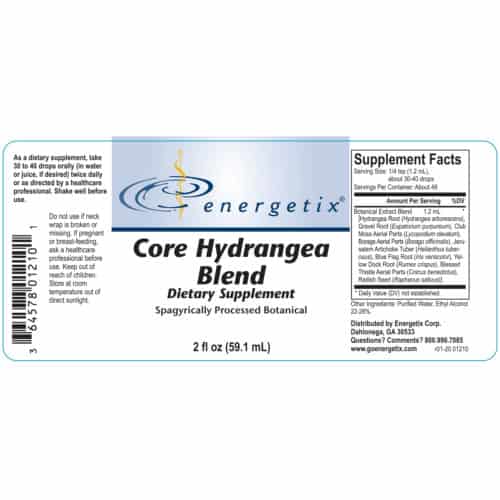 Core Hydrangea Blend Label