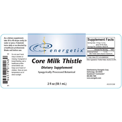 Core Milk Thistle Label