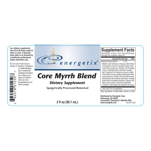 Core Myrrh Blend Label