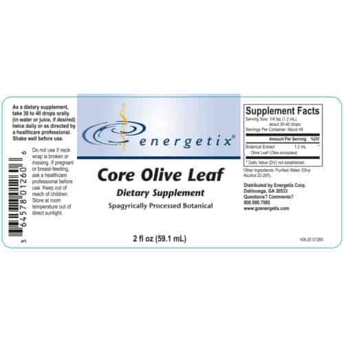 Core Olive Leaf Spagyrically Processed Botanical Energetix