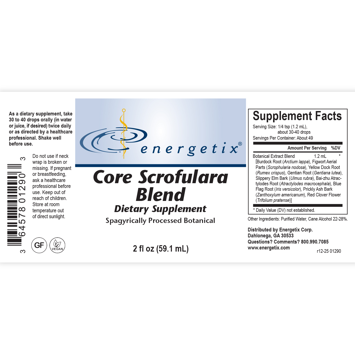 Core Scrofulara Blend Label