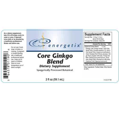 Core Ginkgo Blend Label