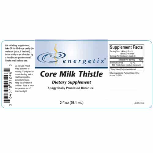 Core Milk Thistle Label