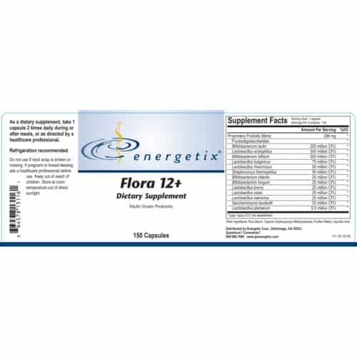 Flora 12+ 150 Cap Label