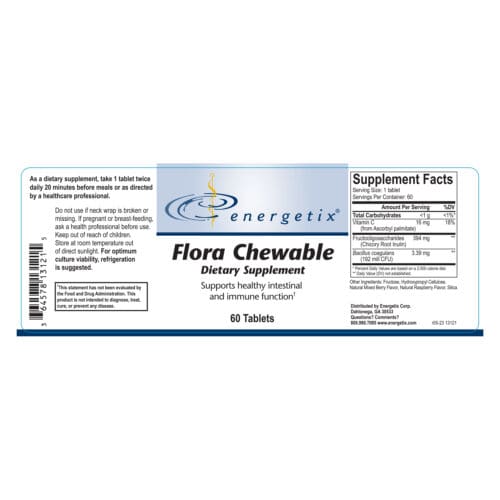 Flora Chewable Label