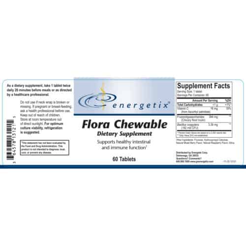 Flora Chewable Label