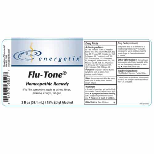 Flu-Tone Label