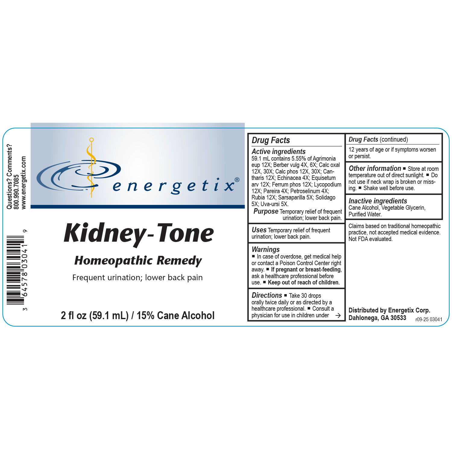 Kidney-Tone Label