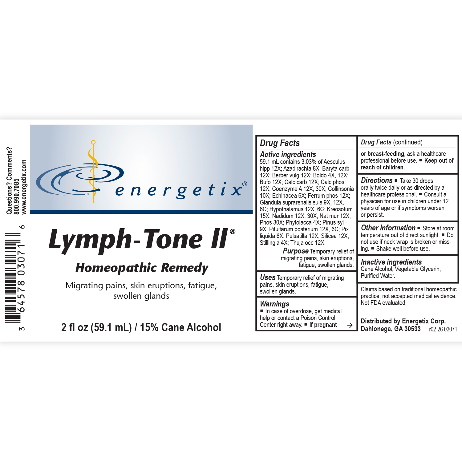 Lymph-Tone II Label