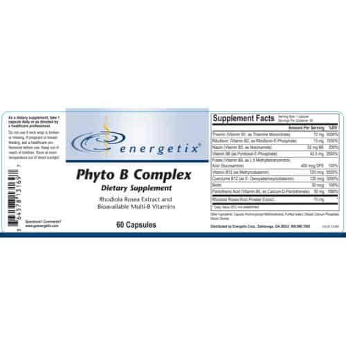 Phyto B Complex Label
