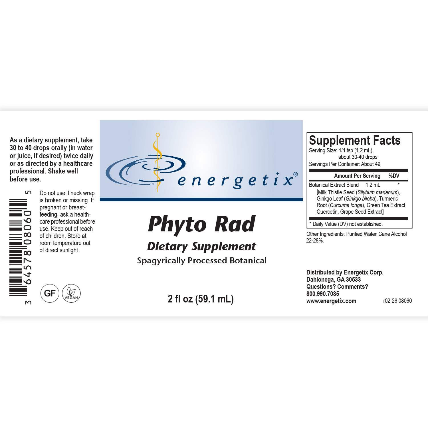 Phyto Rad Label