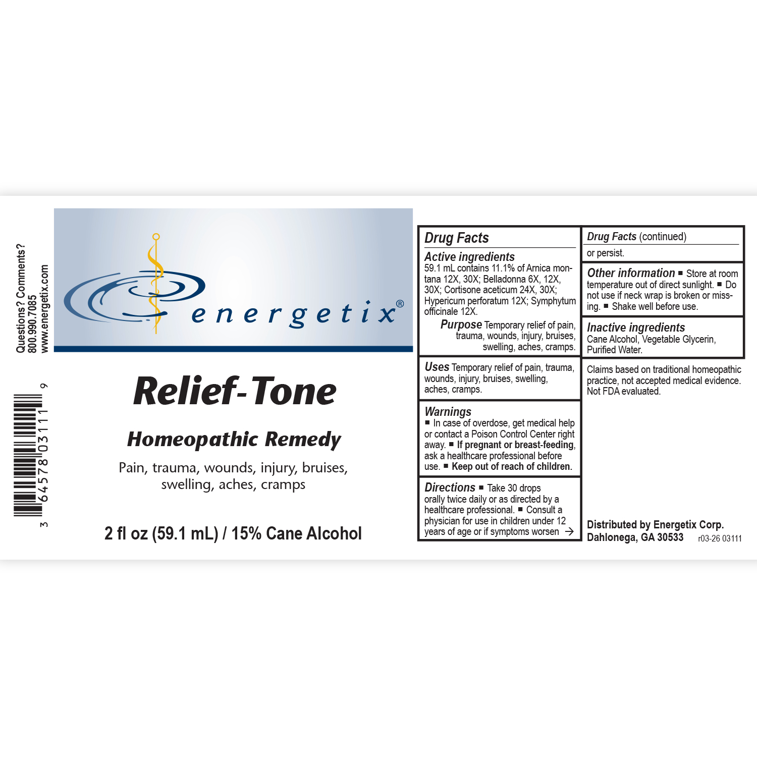 Relief-Tone Label