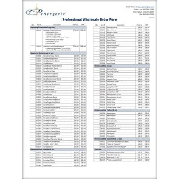 Practitioner Order Form